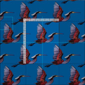 Tissu cobalt d'agami héron (Carreau)