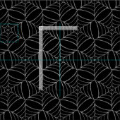 Tissu Cobwebs sur Black Fun Déplaisant effrayant Hallowe (Carreau)