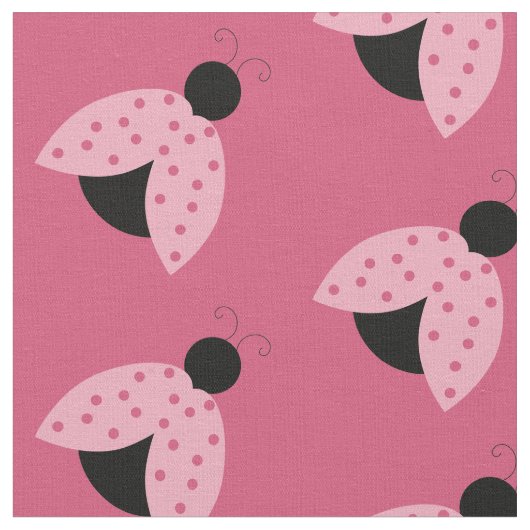 Tissu Coccinelles roses (Fermer)