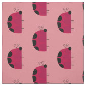 Tissu Coccinelles roses mignonnes (Échantillon)