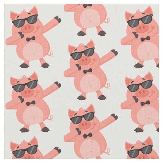 Tissu Cochon Dabbing amusant (Fermer)