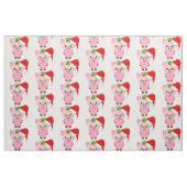 Tissu cochon de noël santa claus (Fat Quarter)