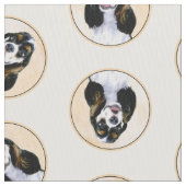 Tissu Cocker Spaniel Peinture Parti Tan Original Chien A (fermé)