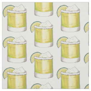 Tissu Cocktail d'été Margarita Lime Boisson Mixte Fiesta