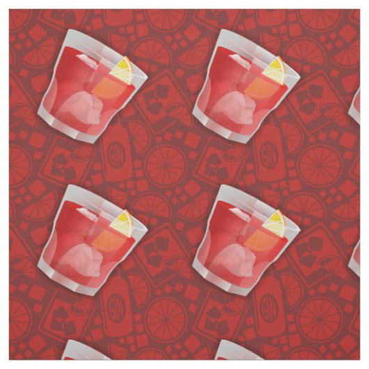 Tissu Cocktail Negroni (Échantillon)