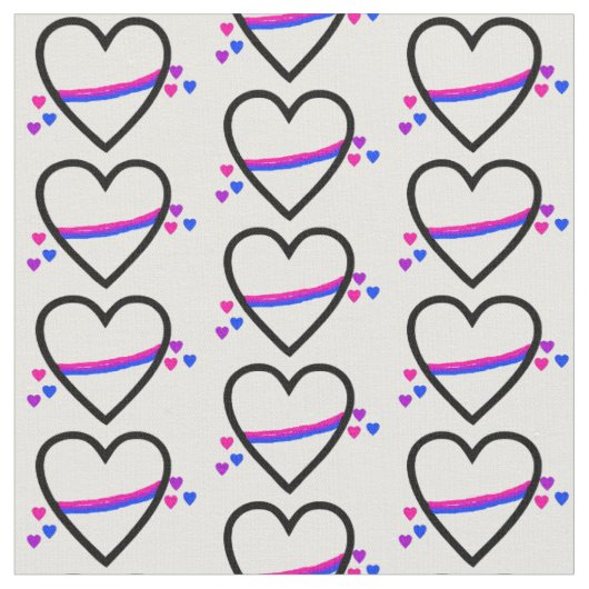 Tissu Coeur bisexuel de fierté (Fermer)