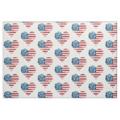 tissu coeur de drapeau usa (Fat Quarter)