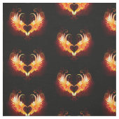 Tissu Coeur de feu ange avec ailes (Échantillon)