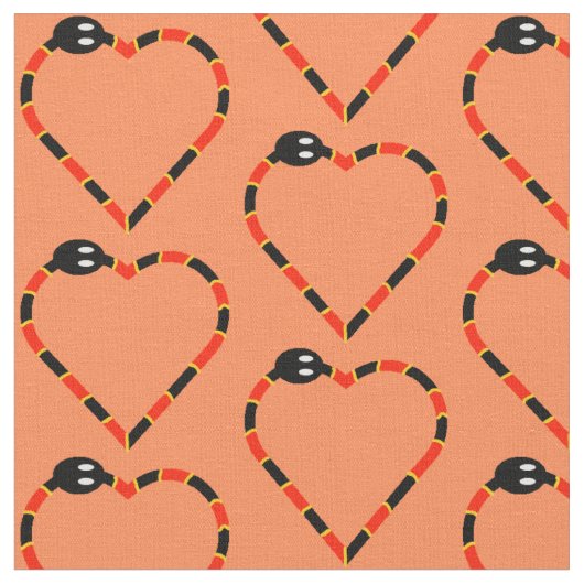 Tissu Coeur de serpent de corail (Fermer)