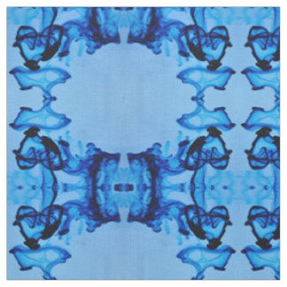 Tissu Coeur de teint bleu