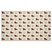 Tissu Coeur doux rouge de teckel (Fat Quarter)
