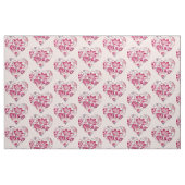 Tissu Coeur floral rouge (Fat Quarter)