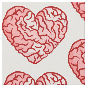 Tissu cœur gothique en forme de cerveau valentin créatif