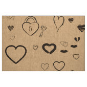 Tissu Coeur mignon moderne gris foncé (Fat Quarter)