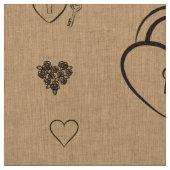 Tissu Coeur mignon moderne gris foncé (Échantillon)