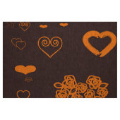 Tissu Coeur mignon Moderne Orange (Fat Quarter)