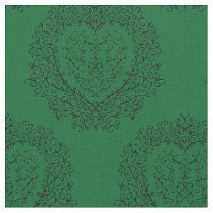 Tissu Coeur noir foncé gothique