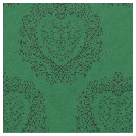 Tissu Coeur noir foncé gothique (Fermer)