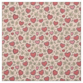 Tissu Coeur rétro (Échantillon)
