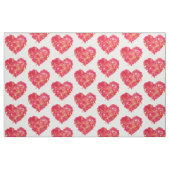 Tissu Coeur rose et orange (Fat Quarter)