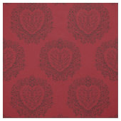 Tissu Coeur rouge gothique (Échantillon)