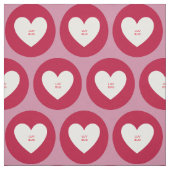 Tissu Coeur Rouge Luv Bug Fabric (Échantillon)