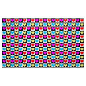 Tissu Coeurs À damiers colorés (Fat Quarter)