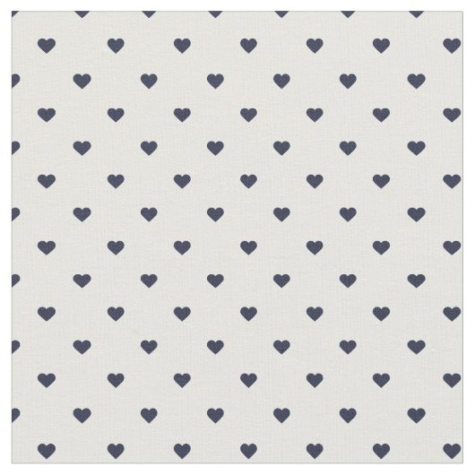 Tissu Coeurs à points Polka bleu marine (Fermer)