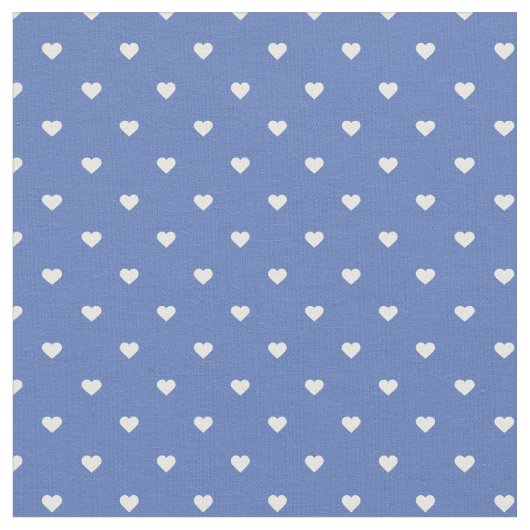 Tissu Coeurs à points Polka Bleus (Fermer)