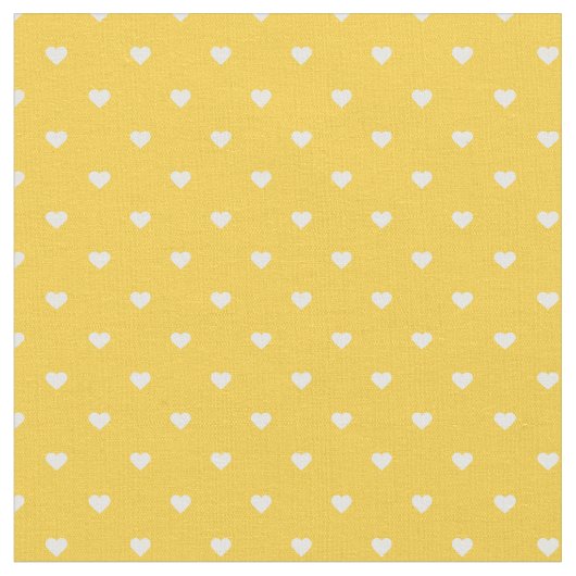 Tissu Coeurs à points Polka Jaune (Fermer)
