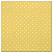 Tissu Coeurs à points Polka Jaune (Échantillon)