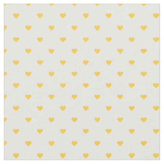 Tissu Coeurs à points Polka Jaune (Fermer)