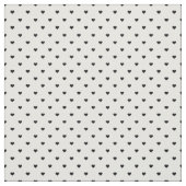 Tissu Coeurs à points Polka noirs et blancs (Échantillon)