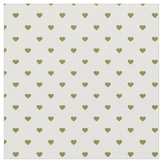 Tissu Cœurs à pois vert olive (Fermer)