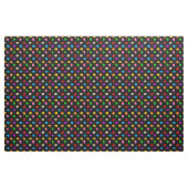 Tissu Cœurs Amour Colorés Motif Design Noir (Yard)