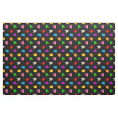 Tissu Cœurs Amour Colorés Motif Design Noir (Fat Quarter)