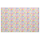Tissu Coeurs arc-en-ciel (Fat Quarter)