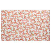 Tissu Coeurs blancs et rouges élégants tourbillons boho  (Fat Quarter)