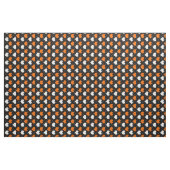 Tissu Cœurs blancs orange Noirs  (Yard)