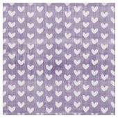 Tissu Coeurs blancs sur pourpre foncé (Échantillon)