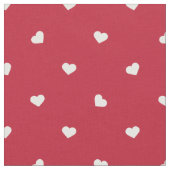 Tissu Coeurs blancs sur rouge (Fermer)