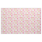 Tissu - Coeurs d'amour rose et or (Fat Quarter)