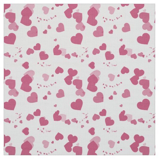 Tissu Coeurs d'amour roses (Échantillon)