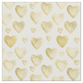 Tissu Coeurs d'aquarelle d'or (Fermer)