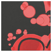 Tissu Coeurs d'aquarelle rouge encre (Fermer)