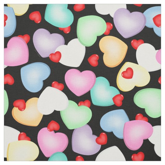 Tissu Cœurs de bonbons de la Saint-Valentin (Échantillon)