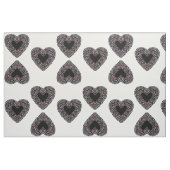 Tissu Coeurs de dentelle noire (Fat Quarter)