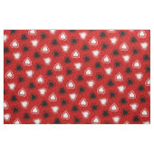 Tissu Coeurs de dentelle Pois rouges (Fat Quarter)