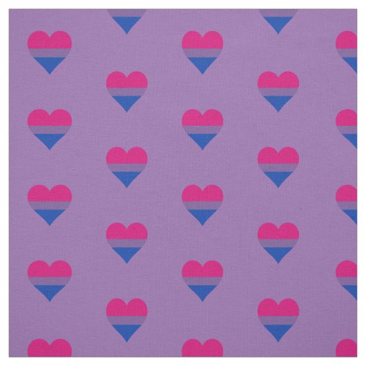 Tissu Coeurs de fierté de bisexualité (Échantillon)