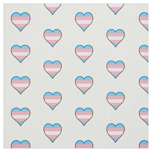 Tissu Coeurs de fierté transgenre (Échantillon)